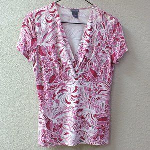 Ann Taylor short sleeved pink top